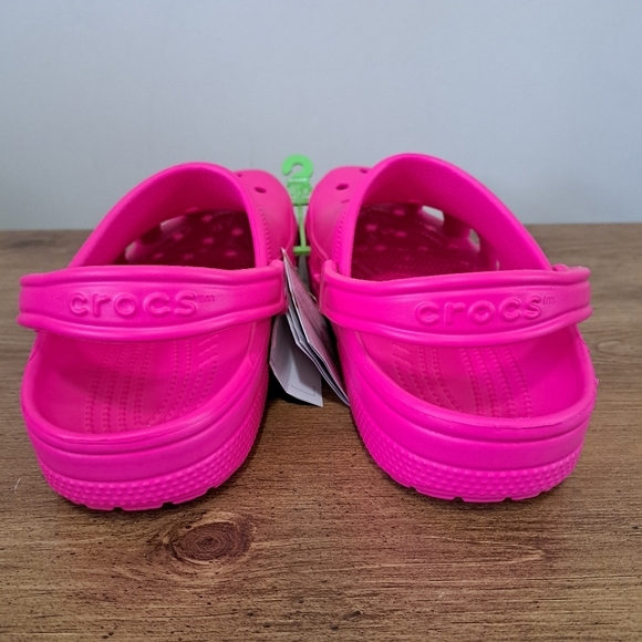 New! Crocs Classic Clogs Pink Crush Colour Size 10 Womens 8 Mens EU 41/42 Unisex - Picture 7 of 13